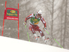 Henrik Kristoffersen of Norway skiing in the first run of the men giant slalom race of Audi FIS Alpine skiing World cup in Kranjska Gora, Slovenia. Men giant slalom race of Audi FIS Alpine skiing World cup, was held in Kranjska Gora, Slovenia, on Saturday, 5th of March 2016.

