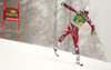 Henrik Kristoffersen of Norway skiing in the first run of the men giant slalom race of Audi FIS Alpine skiing World cup in Kranjska Gora, Slovenia. Men giant slalom race of Audi FIS Alpine skiing World cup, was held in Kranjska Gora, Slovenia, on Saturday, 5th of March 2016.
