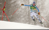 Fritz Dopfer of Germany skiing in the first run of the men giant slalom race of Audi FIS Alpine skiing World cup in Kranjska Gora, Slovenia. Men giant slalom race of Audi FIS Alpine skiing World cup, was held in Kranjska Gora, Slovenia, on Saturday, 5th of March 2016.
