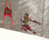 Leif Kristian Haugen of Norway skiing in the first run of the men giant slalom race of Audi FIS Alpine skiing World cup in Kranjska Gora, Slovenia. Men giant slalom race of Audi FIS Alpine skiing World cup, was held in Kranjska Gora, Slovenia, on Saturday, 5th of March 2016.
