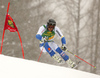 Andre Myhrer of Sweden skiing in the first run of the men giant slalom race of Audi FIS Alpine skiing World cup in Kranjska Gora, Slovenia. Men giant slalom race of Audi FIS Alpine skiing World cup, was held in Kranjska Gora, Slovenia, on Saturday, 5th of March 2016.
