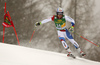 Loic Meillard of Switzerland skiing in the first run of the men giant slalom race of Audi FIS Alpine skiing World cup in Kranjska Gora, Slovenia. Men giant slalom race of Audi FIS Alpine skiing World cup, was held in Kranjska Gora, Slovenia, on Saturday, 5th of March 2016.
