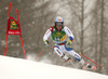 Loic Meillard of Switzerland skiing in the first run of the men giant slalom race of Audi FIS Alpine skiing World cup in Kranjska Gora, Slovenia. Men giant slalom race of Audi FIS Alpine skiing World cup, was held in Kranjska Gora, Slovenia, on Saturday, 5th of March 2016.

