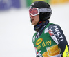 Eemeli Pirinen of Finland reacts in finish of the second run of the men giant slalom race of Audi FIS Alpine skiing World cup in Kranjska Gora, Slovenia. Men giant slalom race of Audi FIS Alpine skiing World cup, was held in Kranjska Gora, Slovenia, on Saturday, 5th of March 2016.
