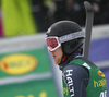 Eemeli Pirinen of Finland reacts in finish of the second run of the men giant slalom race of Audi FIS Alpine skiing World cup in Kranjska Gora, Slovenia. Men giant slalom race of Audi FIS Alpine skiing World cup, was held in Kranjska Gora, Slovenia, on Saturday, 5th of March 2016.
