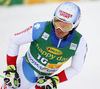 Carlo Janka of Switzerland reacts in finish of the second run of the men giant slalom race of Audi FIS Alpine skiing World cup in Kranjska Gora, Slovenia. Men giant slalom race of Audi FIS Alpine skiing World cup, was held in Kranjska Gora, Slovenia, on Saturday, 5th of March 2016.
