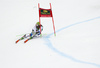 Justin Murisier of Switzerland reacts in finish of the second run of the men giant slalom race of Audi FIS Alpine skiing World cup in Kranjska Gora, Slovenia. Men giant slalom race of Audi FIS Alpine skiing World cup, was held in Kranjska Gora, Slovenia, on Saturday, 5th of March 2016.
