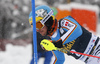 Felix Neureuther of Germany skiing in the first run of the men slalom race of Audi FIS Alpine skiing World cup in Kranjska Gora, Slovenia. Men slalom race of Audi FIS Alpine skiing World cup, was held in Kranjska Gora, Slovenia, on Sunday, 6th of March 2016.
