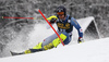 Dave Ryding of Great Britain skiing in the first run of the men slalom race of Audi FIS Alpine skiing World cup in Kranjska Gora, Slovenia. Men slalom race of Audi FIS Alpine skiing World cup, was held in Kranjska Gora, Slovenia, on Sunday, 6th of March 2016.
