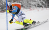 Fritz Dopfer of Germany skiing in the first run of the men slalom race of Audi FIS Alpine skiing World cup in Kranjska Gora, Slovenia. Men slalom race of Audi FIS Alpine skiing World cup, was held in Kranjska Gora, Slovenia, on Sunday, 6th of March 2016.
