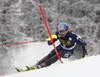 Stefano Gross of Italy skiing in the first run of the men slalom race of Audi FIS Alpine skiing World cup in Kranjska Gora, Slovenia. Men slalom race of Audi FIS Alpine skiing World cup, was held in Kranjska Gora, Slovenia, on Sunday, 6th of March 2016.
