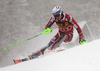 Henrik Kristoffersen of Norway skiing in the first run of the men slalom race of Audi FIS Alpine skiing World cup in Kranjska Gora, Slovenia. Men slalom race of Audi FIS Alpine skiing World cup, was held in Kranjska Gora, Slovenia, on Sunday, 6th of March 2016.
