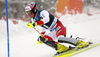 Daniel Yule of Switzerland skiing in the first run of the men slalom race of Audi FIS Alpine skiing World cup in Kranjska Gora, Slovenia. Men slalom race of Audi FIS Alpine skiing World cup, was held in Kranjska Gora, Slovenia, on Sunday, 6th of March 2016.
