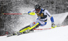 Andre Myhrer of Sweden skiing in the first run of the men slalom race of Audi FIS Alpine skiing World cup in Kranjska Gora, Slovenia. Men slalom race of Audi FIS Alpine skiing World cup, was held in Kranjska Gora, Slovenia, on Sunday, 6th of March 2016.
