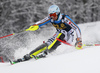 Dominik Stehle of Germany skiing in the first run of the men slalom race of Audi FIS Alpine skiing World cup in Kranjska Gora, Slovenia. Men slalom race of Audi FIS Alpine skiing World cup, was held in Kranjska Gora, Slovenia, on Sunday, 6th of March 2016.
