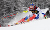 Ramon Zenhaeusern of Switzerland skiing in the first run of the men slalom race of Audi FIS Alpine skiing World cup in Kranjska Gora, Slovenia. Men slalom race of Audi FIS Alpine skiing World cup, was held in Kranjska Gora, Slovenia, on Sunday, 6th of March 2016.
