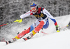 Ramon Zenhaeusern of Switzerland skiing in the first run of the men slalom race of Audi FIS Alpine skiing World cup in Kranjska Gora, Slovenia. Men slalom race of Audi FIS Alpine skiing World cup, was held in Kranjska Gora, Slovenia, on Sunday, 6th of March 2016.
