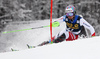 Luca Aerni of Switzerland skiing in the first run of the men slalom race of Audi FIS Alpine skiing World cup in Kranjska Gora, Slovenia. Men slalom race of Audi FIS Alpine skiing World cup, was held in Kranjska Gora, Slovenia, on Sunday, 6th of March 2016.
