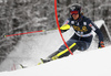 Joonas Rasanen of Finland skiing in the first run of the men slalom race of Audi FIS Alpine skiing World cup in Kranjska Gora, Slovenia. Men slalom race of Audi FIS Alpine skiing World cup, was held in Kranjska Gora, Slovenia, on Sunday, 6th of March 2016.
