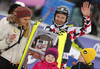 Reinfried Herbst of Austria  with his family in finish of the men slalom race of Audi FIS Alpine skiing World cup in Kranjska Gora, Slovenia. Herbst finished his career. Men slalom race of Audi FIS Alpine skiing World cup, was held in Kranjska Gora, Slovenia, on Sunday, 6th of March 2016.
