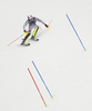 Linus Strasser of Germany skiing in the second run of the men slalom race of Audi FIS Alpine skiing World cup in Kranjska Gora, Slovenia. Men slalom race of Audi FIS Alpine skiing World cup, was held in Kranjska Gora, Slovenia, on Sunday, 6th of March 2016.

