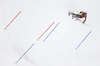 Henrik Kristoffersen of Norway skiing in the second run of the men slalom race of Audi FIS Alpine skiing World cup in Kranjska Gora, Slovenia. Men slalom race of Audi FIS Alpine skiing World cup, was held in Kranjska Gora, Slovenia, on Sunday, 6th of March 2016.
