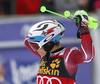 Henrik Kristoffersen of Norway reacts in finish of the second run of the men slalom race of Audi FIS Alpine skiing World cup in Kranjska Gora, Slovenia. Men slalom race of Audi FIS Alpine skiing World cup, was held in Kranjska Gora, Slovenia, on Sunday, 6th of March 2016.
