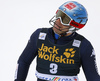 Stefano Gross of Italy reacts in finish of the second run of the men slalom race of Audi FIS Alpine skiing World cup in Kranjska Gora, Slovenia. Men slalom race of Audi FIS Alpine skiing World cup, was held in Kranjska Gora, Slovenia, on Sunday, 6th of March 2016.
