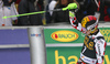 Marcel Hirscher of Austria reacts in finish of the second run of the men slalom race of Audi FIS Alpine skiing World cup in Kranjska Gora, Slovenia. Men slalom race of Audi FIS Alpine skiing World cup, was held in Kranjska Gora, Slovenia, on Sunday, 6th of March 2016.
