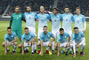 Team of Slovenia posing for photographers before start of the football match of FIFA World cup qualifiers between Slovenia and England.  FIFA World cup qualifiers between Slovenia and England was played on Tuesday, 11th of October 2016 in Stozice arena in Ljubljana, Slovenia.
