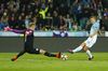 Goalie, Joe Hart (no.1) of England and Roman Bezjak (no.14) of Slovenia during football match of FIFA World cup qualifiers between Slovenia and England. FIFA World cup qualifiers between Slovenia and England was played on Tuesday, 11th of October 2016 in Stozice arena in Ljubljana, Slovenia.
