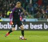 Goalie, Joe Hart (no.1) of England during football match of FIFA World cup qualifiers between Slovenia and England. FIFA World cup qualifiers between Slovenia and England was played on Tuesday, 11th of October 2016 in Stozice arena in Ljubljana, Slovenia.
