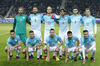 Team of Slovenia posing for photographers before start of the football match of FIFA World cup qualifiers between Slovenia and England.  FIFA World cup qualifiers between Slovenia and England was played on Tuesday, 11th of October 2016 in Stozice arena in Ljubljana, Slovenia.
