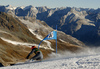 Federica Brignone of Italy skiing in the first run of the women opening giant slalom race of the new season of the Audi FIS Alpine skiing World cup in Soelden, Austria. First women giant slalom race of the season 2016-2017 of the Audi FIS Alpine skiing World cup, was held on Rettenbach glacier above Soelden, Austria, on Saturday, 22nd of October 2016.
