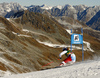 Melanie Meillard of Switzerland skiing in the first run of the women opening giant slalom race of the new season of the Audi FIS Alpine skiing World cup in Soelden, Austria. First women giant slalom race of the season 2016-2017 of the Audi FIS Alpine skiing World cup, was held on Rettenbach glacier above Soelden, Austria, on Saturday, 22nd of October 2016.
