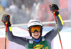 Third placed Marta Bassino of Italy reacts in the finish of the second run of the women opening giant slalom race of the new season of the Audi FIS Alpine skiing World cup in Soelden, Austria. First women giant slalom race of the season 2016-2017 of the Audi FIS Alpine skiing World cup, was held on Rettenbach glacier above Soelden, Austria, on Saturday, 22nd of October 2016.
