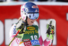 Second placed Mikaela Shiffrin of USA reacts in the finish of the second run of the women opening giant slalom race of the new season of the Audi FIS Alpine skiing World cup in Soelden, Austria. First women giant slalom race of the season 2016-2017 of the Audi FIS Alpine skiing World cup, was held on Rettenbach glacier above Soelden, Austria, on Saturday, 22nd of October 2016.
