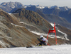 Thomas Fanara of France skiing in the first run of the men opening giant slalom race of the new season of the Audi FIS Alpine skiing World cup in Soelden, Austria. First men giant slalom race of the season 2016-2017 of the Audi FIS Alpine skiing World cup, was held on Rettenbach glacier above Soelden, Austria, on Sunday, 23rd of October 2016.
