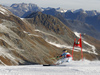 Marcel Hirscher of Austria skiing in the first run of the men opening giant slalom race of the new season of the Audi FIS Alpine skiing World cup in Soelden, Austria. First men giant slalom race of the season 2016-2017 of the Audi FIS Alpine skiing World cup, was held on Rettenbach glacier above Soelden, Austria, on Sunday, 23rd of October 2016.
