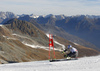 Alexis Pinturault of France skiing in the first run of the men opening giant slalom race of the new season of the Audi FIS Alpine skiing World cup in Soelden, Austria. First men giant slalom race of the season 2016-2017 of the Audi FIS Alpine skiing World cup, was held on Rettenbach glacier above Soelden, Austria, on Sunday, 23rd of October 2016.
