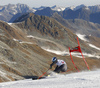 Victor Muffat-Jeandet of France skiing in the first run of the men opening giant slalom race of the new season of the Audi FIS Alpine skiing World cup in Soelden, Austria. First men giant slalom race of the season 2016-2017 of the Audi FIS Alpine skiing World cup, was held on Rettenbach glacier above Soelden, Austria, on Sunday, 23rd of October 2016.
