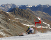 Roberto Nani of Italy skiing in the first run of the men opening giant slalom race of the new season of the Audi FIS Alpine skiing World cup in Soelden, Austria. First men giant slalom race of the season 2016-2017 of the Audi FIS Alpine skiing World cup, was held on Rettenbach glacier above Soelden, Austria, on Sunday, 23rd of October 2016.
