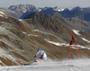 Justin Murisier of Switzerland skiing in the first run of the men opening giant slalom race of the new season of the Audi FIS Alpine skiing World cup in Soelden, Austria. First men giant slalom race of the season 2016-2017 of the Audi FIS Alpine skiing World cup, was held on Rettenbach glacier above Soelden, Austria, on Sunday, 23rd of October 2016.
