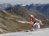 Marcus Sandell of Finland skiing in the first run of the men opening giant slalom race of the new season of the Audi FIS Alpine skiing World cup in Soelden, Austria. First men giant slalom race of the season 2016-2017 of the Audi FIS Alpine skiing World cup, was held on Rettenbach glacier above Soelden, Austria, on Sunday, 23rd of October 2016.
