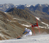 Fritz Dopfer of Germany skiing in the first run of the men opening giant slalom race of the new season of the Audi FIS Alpine skiing World cup in Soelden, Austria. First men giant slalom race of the season 2016-2017 of the Audi FIS Alpine skiing World cup, was held on Rettenbach glacier above Soelden, Austria, on Sunday, 23rd of October 2016.
