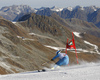 Kjetil Jansrud of Norway skiing in the first run of the men opening giant slalom race of the new season of the Audi FIS Alpine skiing World cup in Soelden, Austria. First men giant slalom race of the season 2016-2017 of the Audi FIS Alpine skiing World cup, was held on Rettenbach glacier above Soelden, Austria, on Sunday, 23rd of October 2016.
