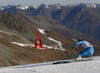 Axel William Patricksson of Norway skiing in the first run of the men opening giant slalom race of the new season of the Audi FIS Alpine skiing World cup in Soelden, Austria. First men giant slalom race of the season 2016-2017 of the Audi FIS Alpine skiing World cup, was held on Rettenbach glacier above Soelden, Austria, on Sunday, 23rd of October 2016.
