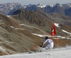 Eemeli Pirinen of Finland skiing in the first run of the men opening giant slalom race of the new season of the Audi FIS Alpine skiing World cup in Soelden, Austria. First men giant slalom race of the season 2016-2017 of the Audi FIS Alpine skiing World cup, was held on Rettenbach glacier above Soelden, Austria, on Sunday, 23rd of October 2016.
