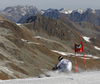 Samu Torsti of Finland skiing in the first run of the men opening giant slalom race of the new season of the Audi FIS Alpine skiing World cup in Soelden, Austria. First men giant slalom race of the season 2016-2017 of the Audi FIS Alpine skiing World cup, was held on Rettenbach glacier above Soelden, Austria, on Sunday, 23rd of October 2016.
