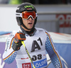 Benedikt Staubitzer of Germany reacts in finish of the second run of the men opening giant slalom race of the new season of the Audi FIS Alpine skiing World cup in Soelden, Austria. First men giant slalom race of the season 2016-2017 of the Audi FIS Alpine skiing World cup, was held on Rettenbach glacier above Soelden, Austria, on Sunday, 23rd of October 2016.
